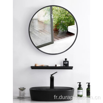 Miroir sans cuivre en acier inoxydable rond pour salle de bain